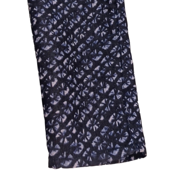 Mk Michael Kors Women's Size 6 Pants Navy Blue White Geometric Tie Dye Pattern - Picture 10 of 14